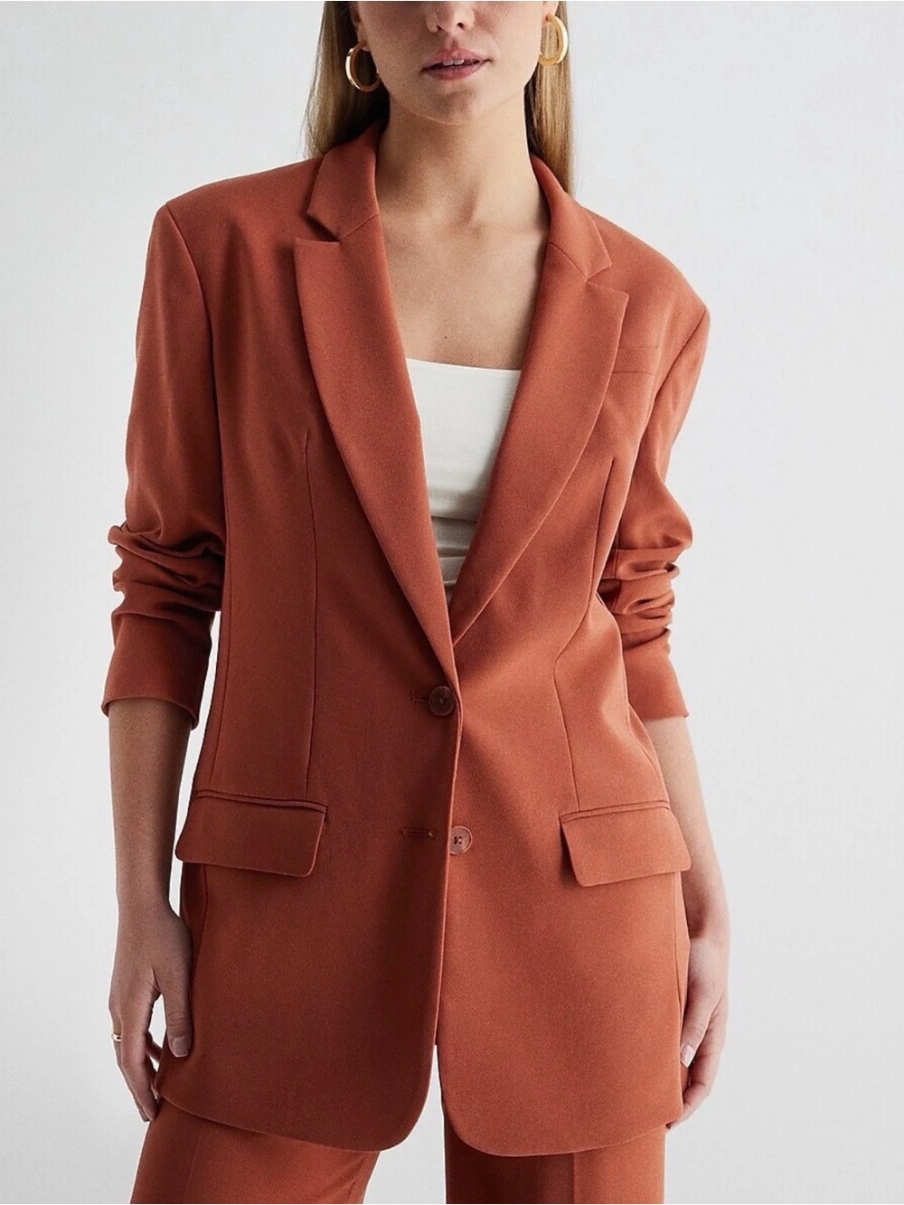 NWT Express Women's Rust Oversized Blazer